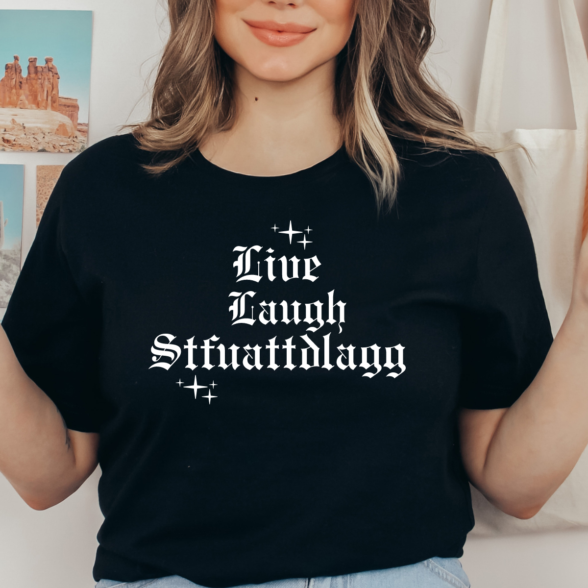 Live, Laugh, STFUATTDLAGG GILDAN Crewneck