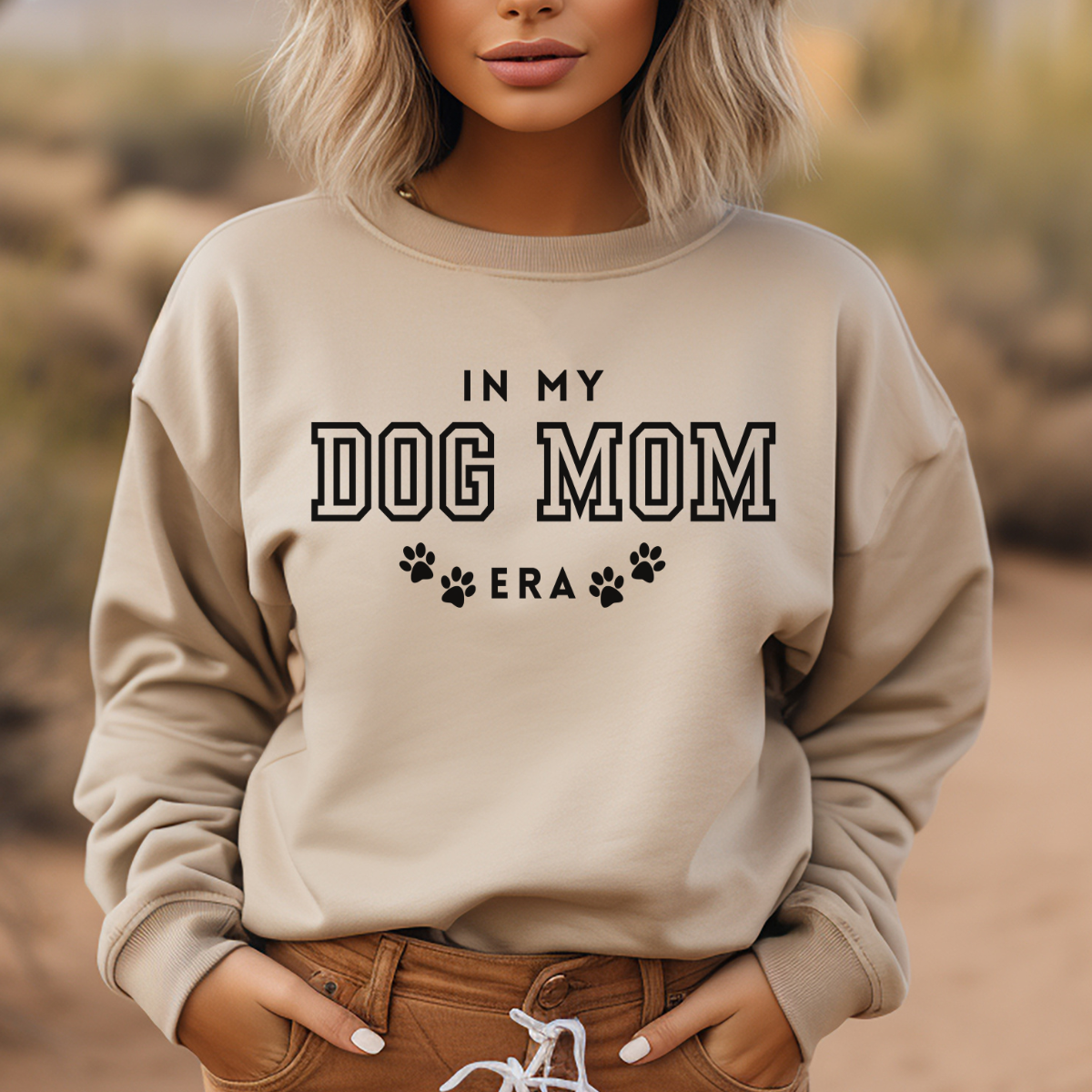 In my DOG Mom Era Gildan Crewneck