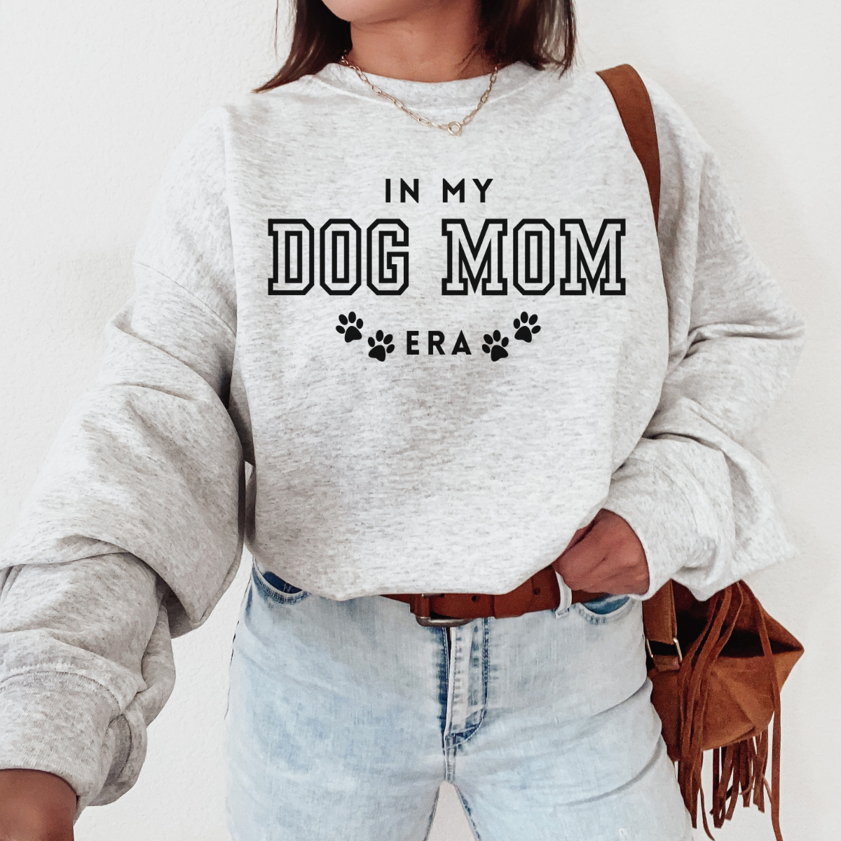 In my DOG Mom Era Gildan Crewneck